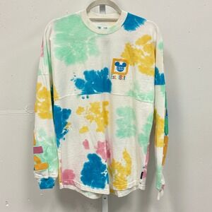 2022 Disney Parks Walt Disney World Spirit Jersey Tie Dye Long Sleeve Small